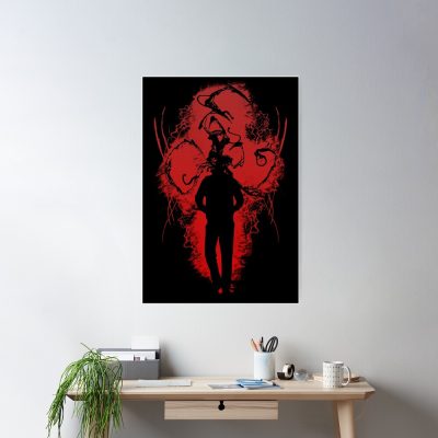 Alternative view of Parasyte Not A Human Red Abstract Poster