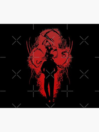 Alternative view of Parasyte Not A Human Red Abstract Tapestry