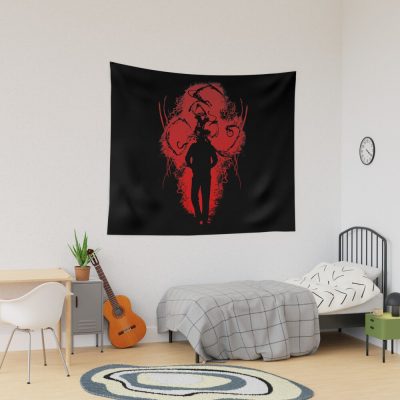 Parasyte Not A Human Red Abstract Tapestry